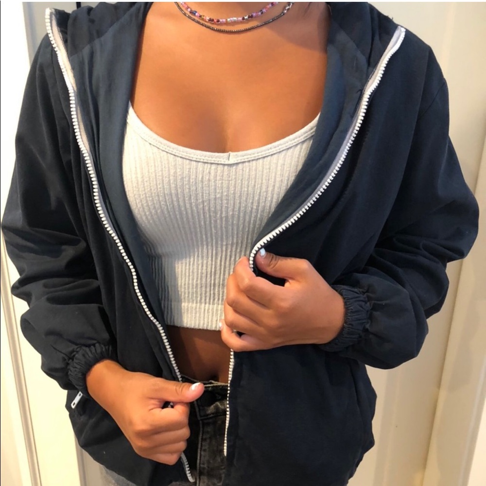 Brandy navy zip up
